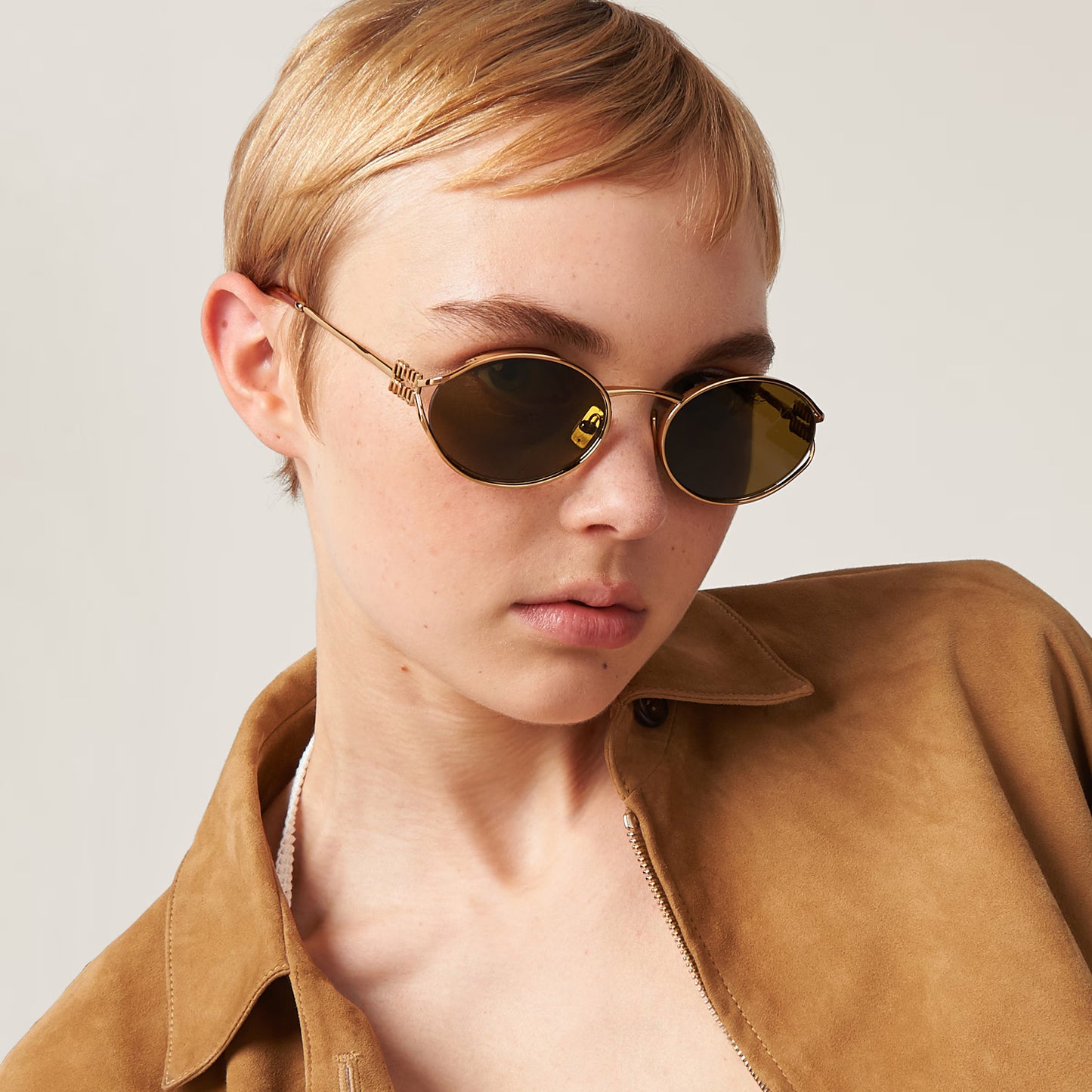 Miu Miu Metal Frame Sunglasses