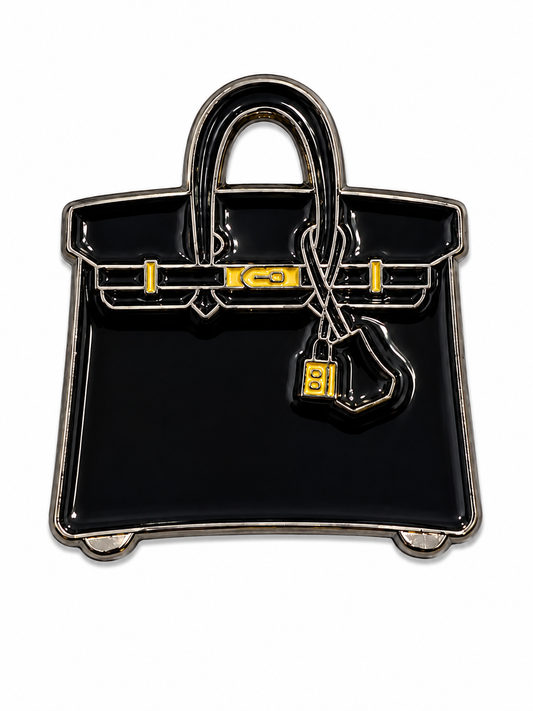 Black Birkin Bag Metal Phone Sticker