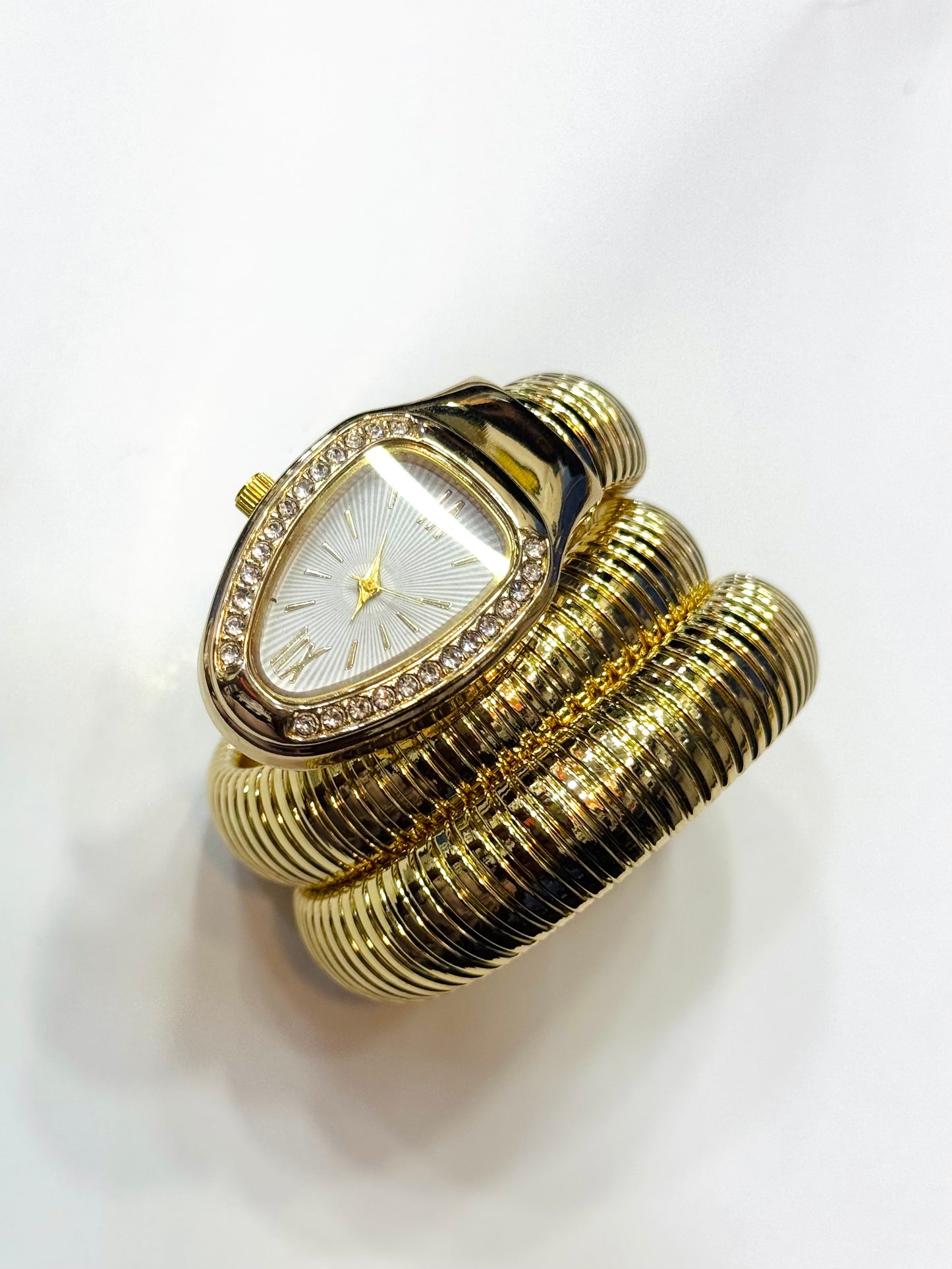 Bvlgari Replica Snake Watch - White