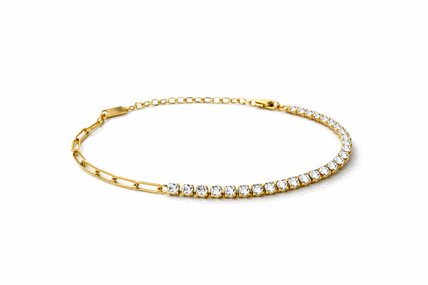 Aurelia Half-Tennis Gold Bracelet