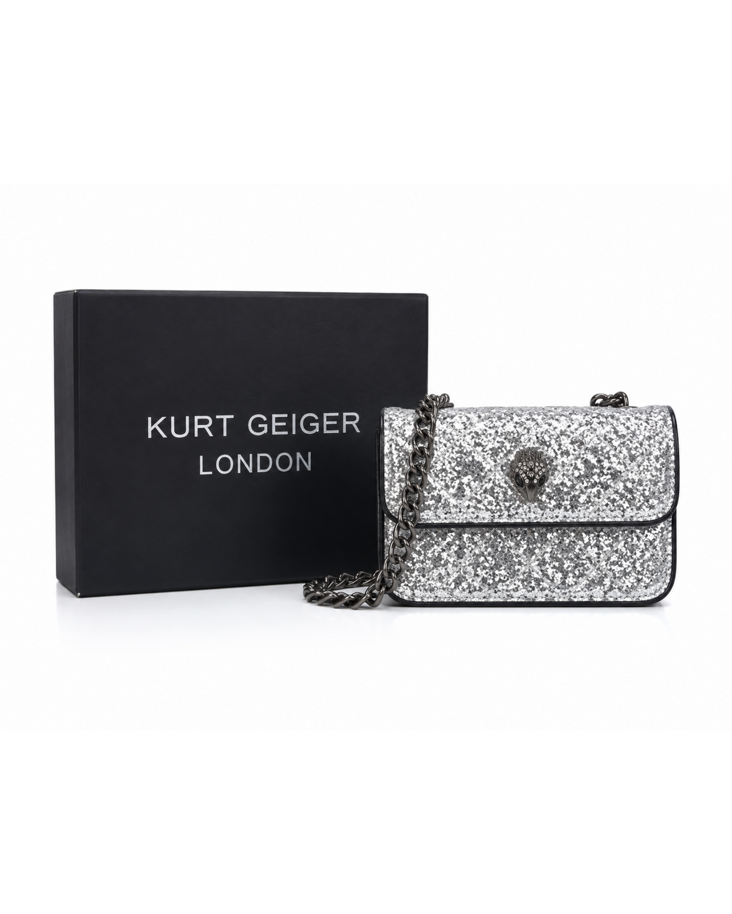 KURT GEIGER LONDON - MICRO KENSINGTON BAG (Silver)