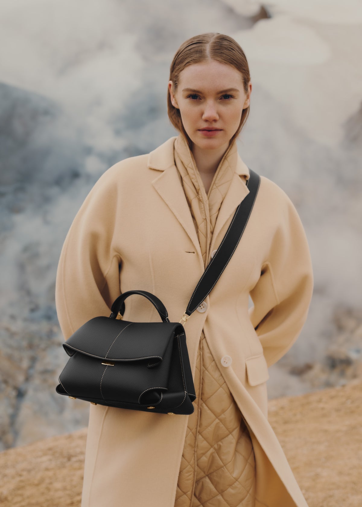 POLÈNE MOKKI EDITION TEXTURED BAG