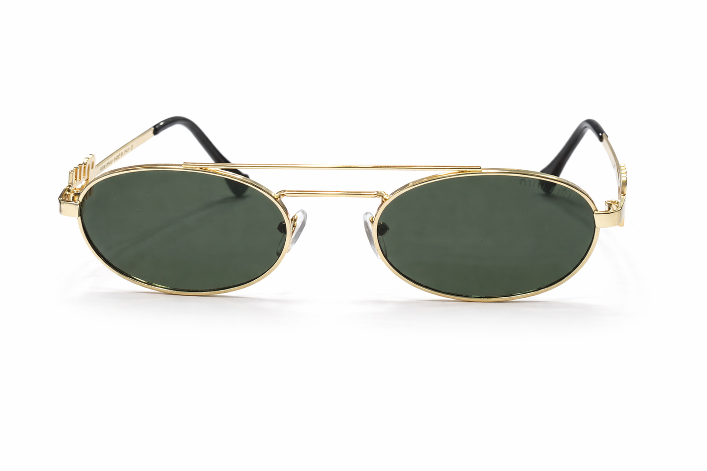 MIU MIU Aurelio Oval Gold Metal Frame Sunglasses