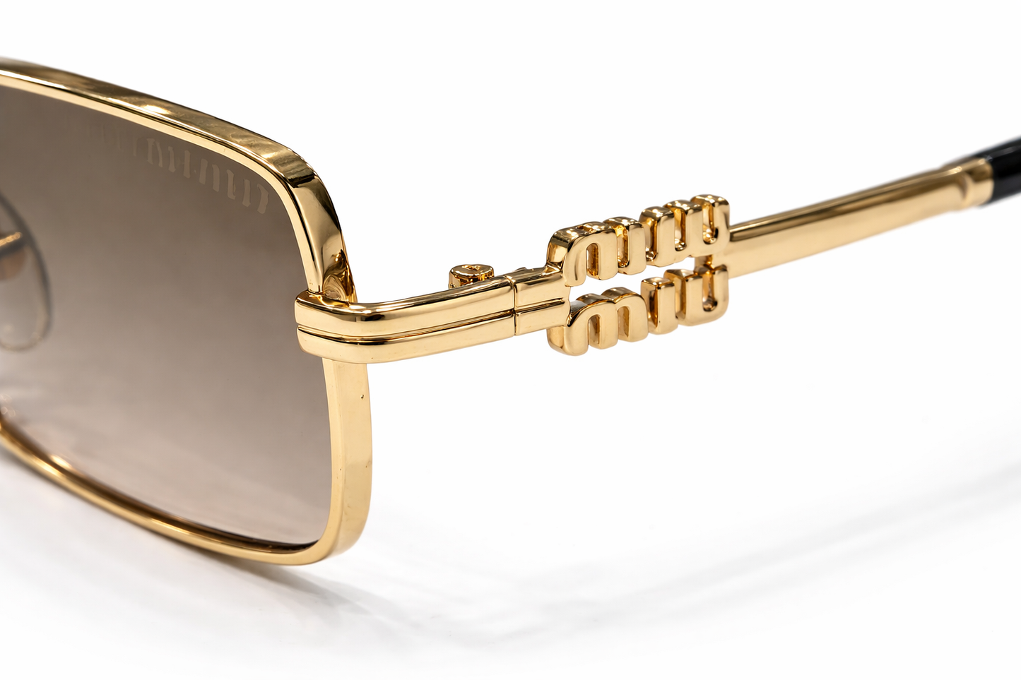 Miu Miu Aurea Gold Metal Frame Sunglasses