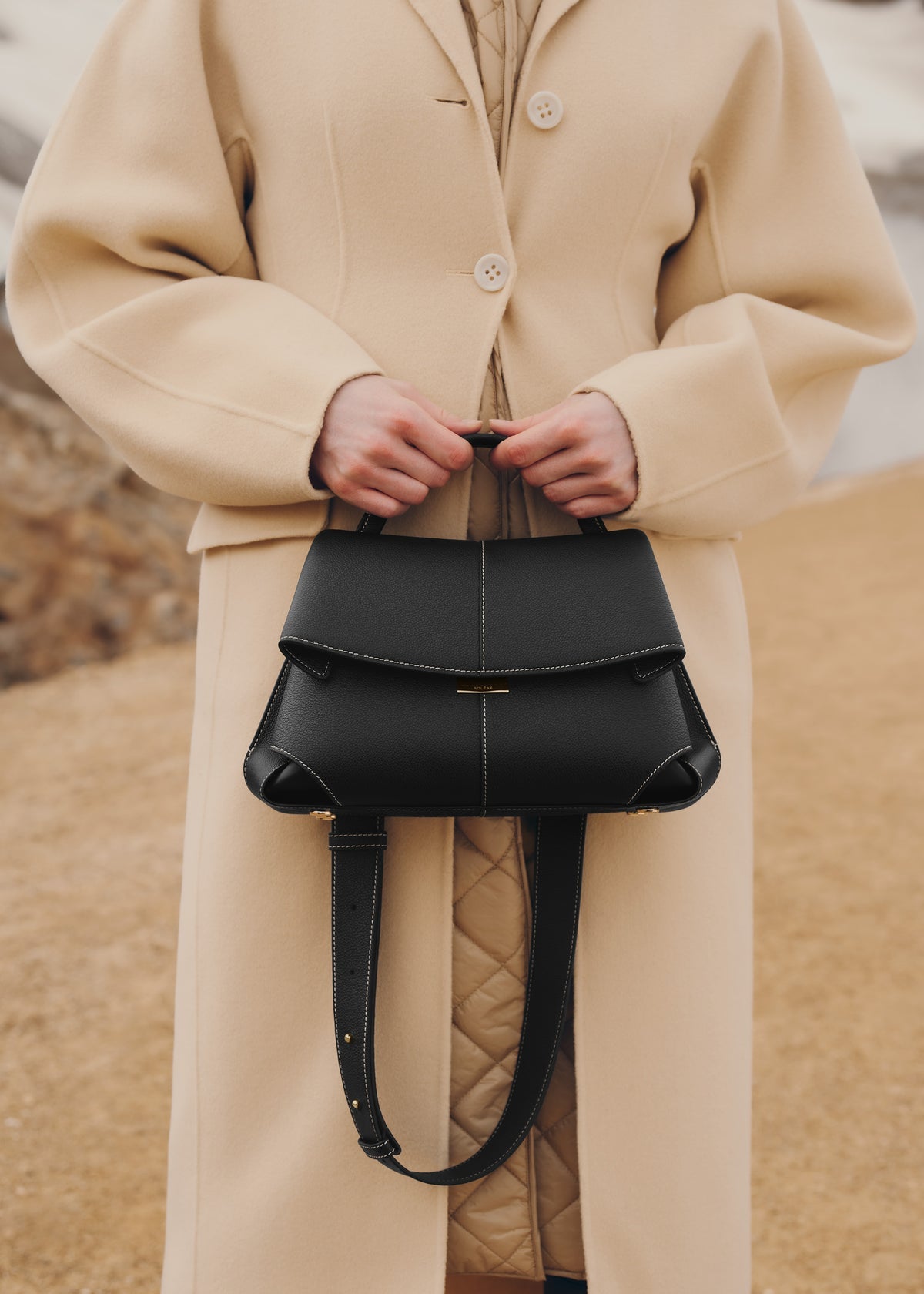 POLÈNE MOKKI EDITION TEXTURED BAG