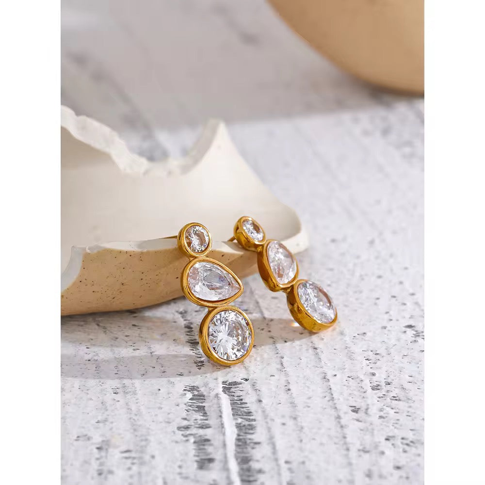 Aurora Drop Gold Earrings