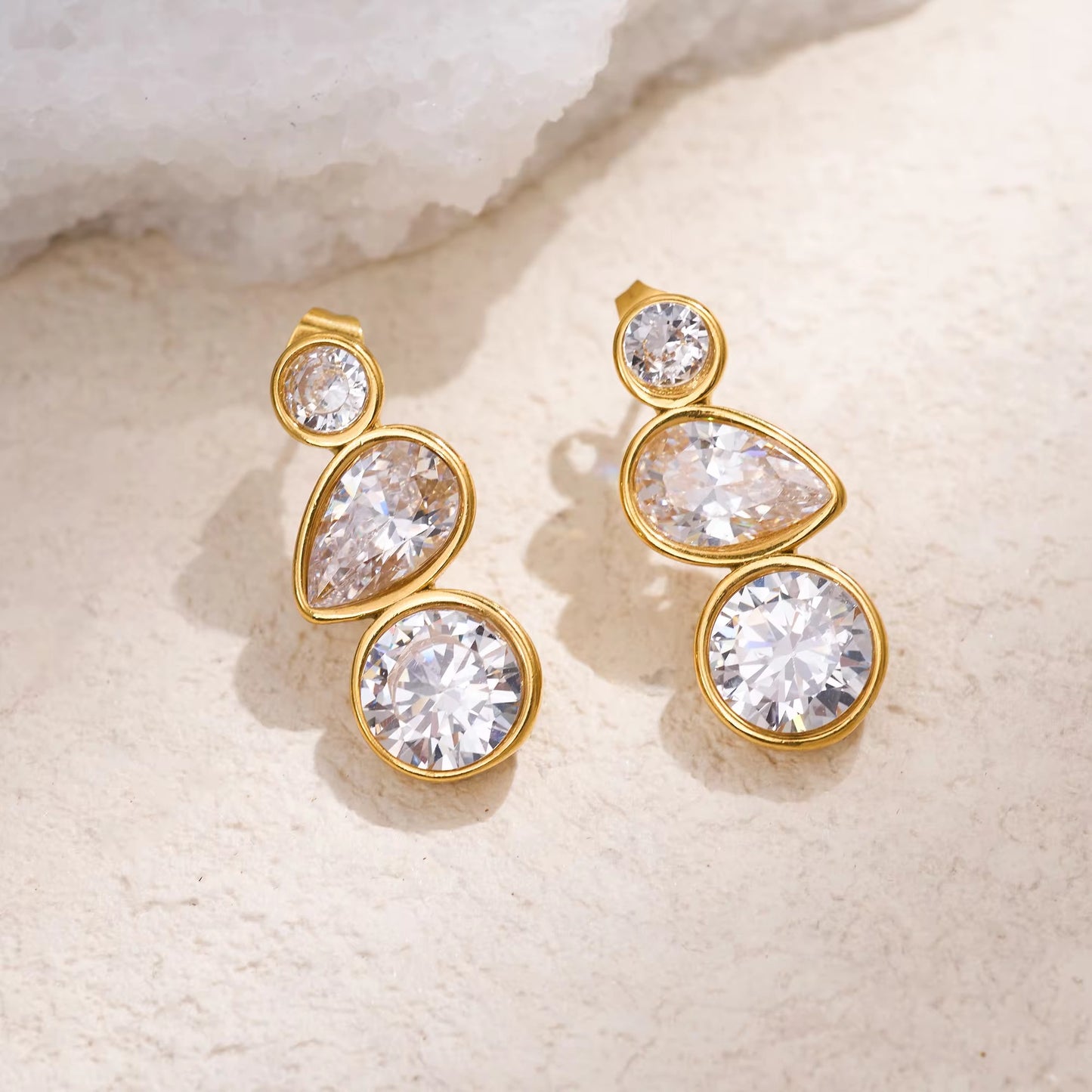 Aurora Drop Gold Earrings