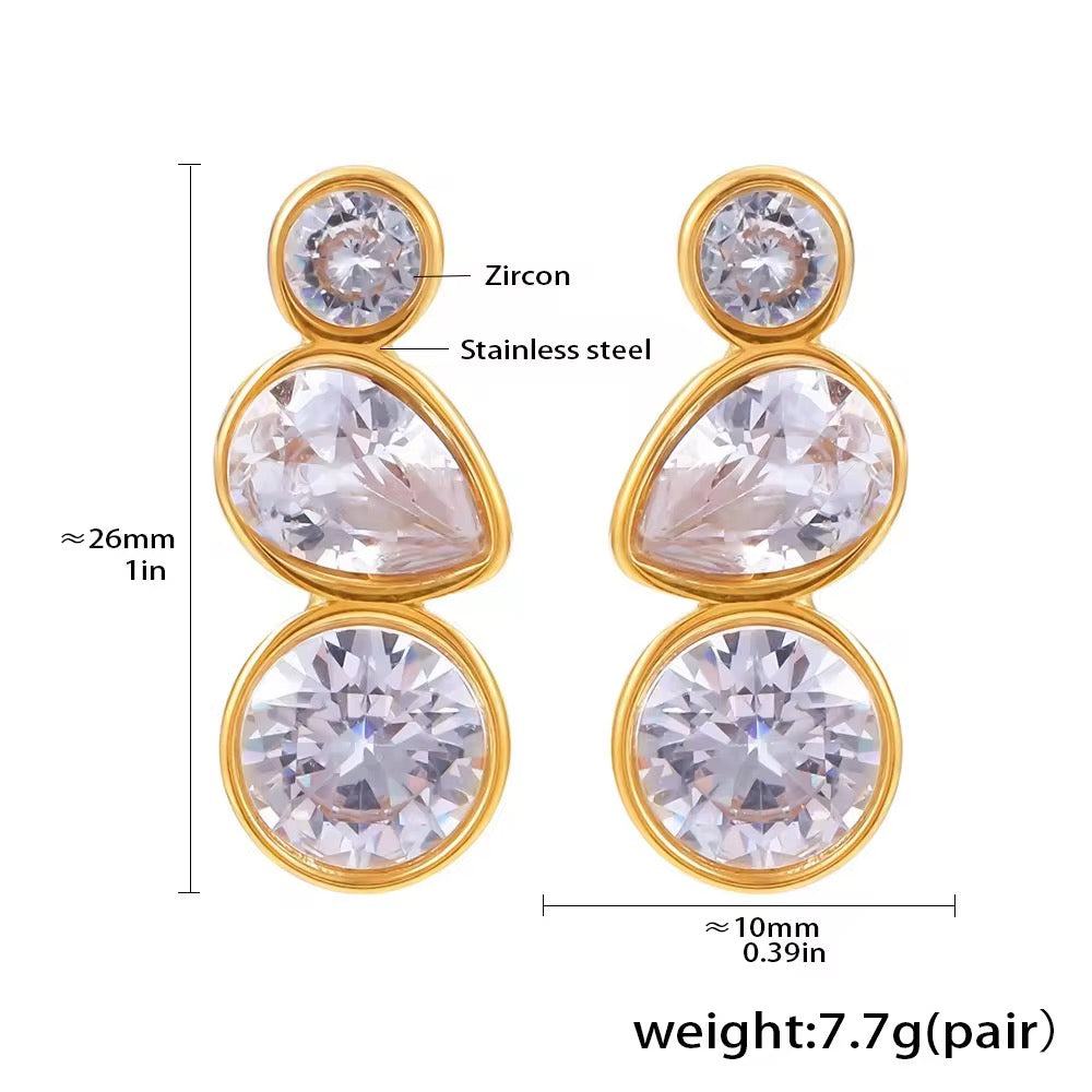 Aurora Drop Gold Earrings