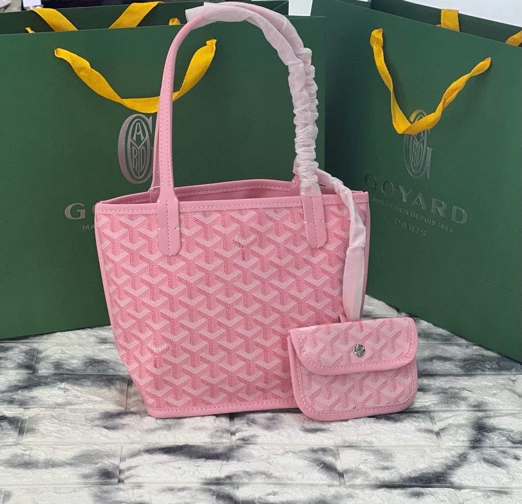 Goyard Goyardine Mini Anjou Bag (Pink)
