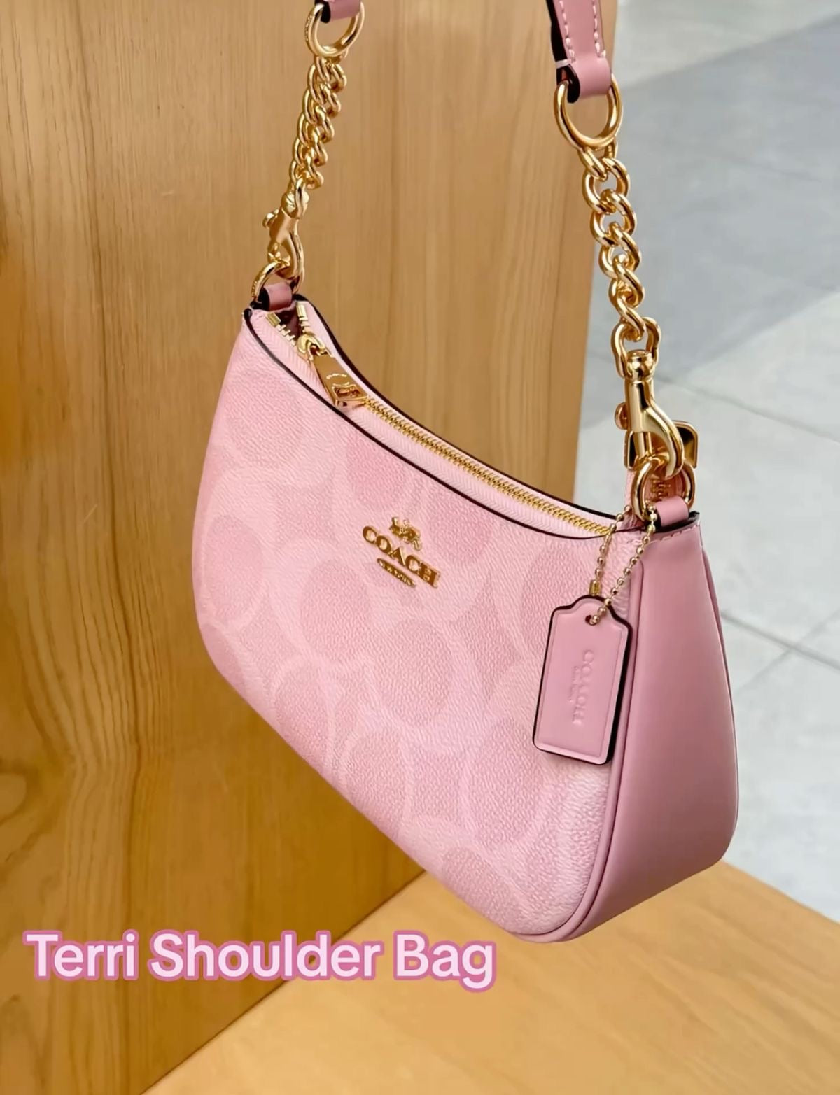 Coach Teri Shoulder Bag High Quality (Pink)
