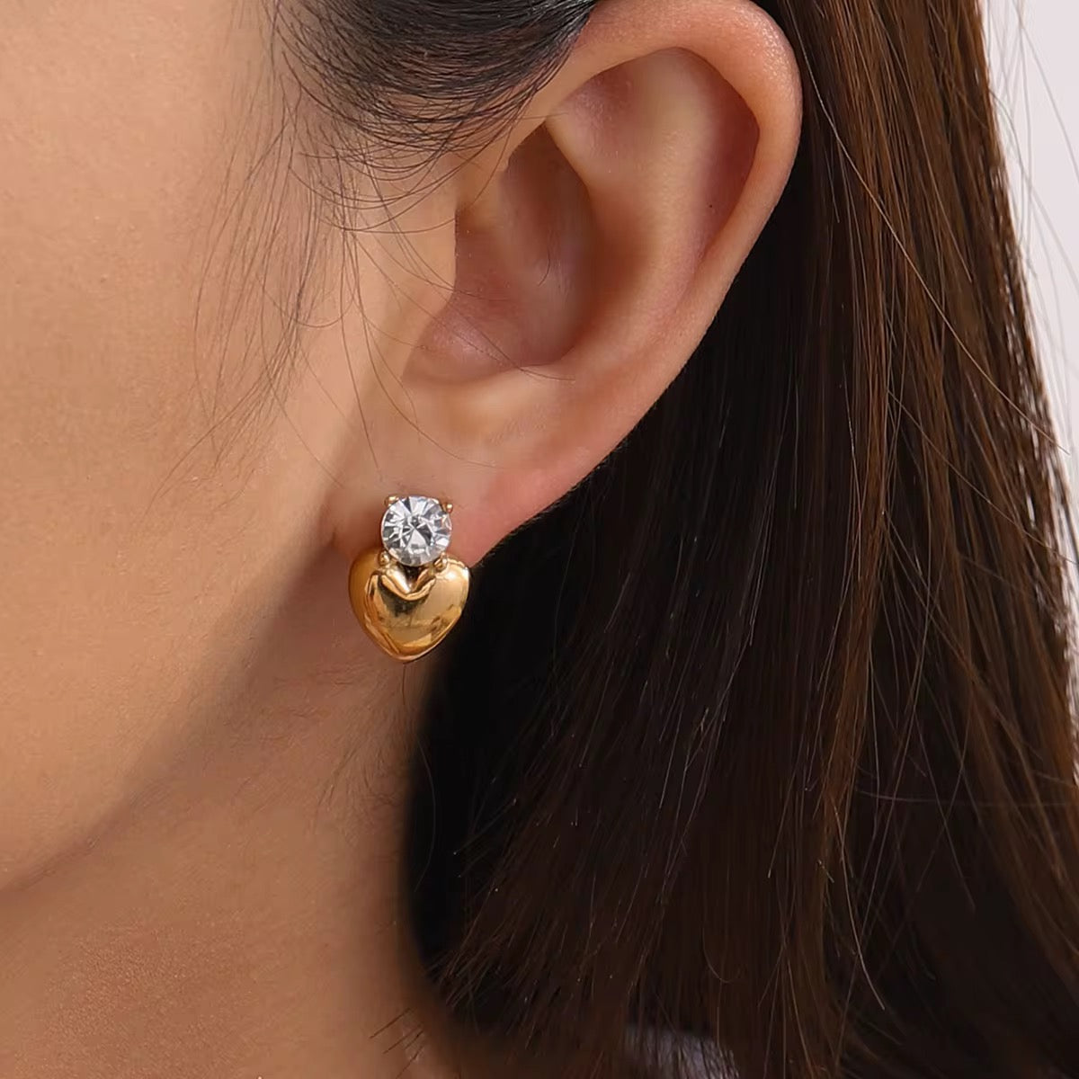 Crystal Crush Heart Studs