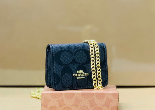 Coach Mini Wallet (Grey Black)