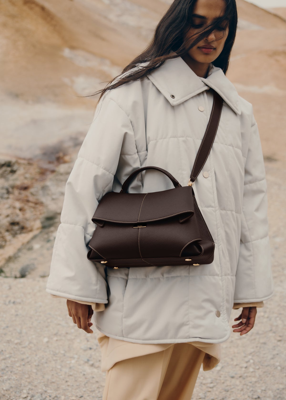 POLÈNE MOKKI EDITION TEXTURED BAG