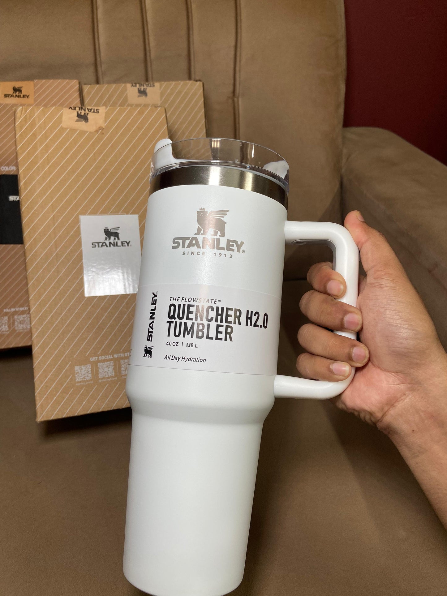 Stanley Quencher H2.O Tumbler (White)