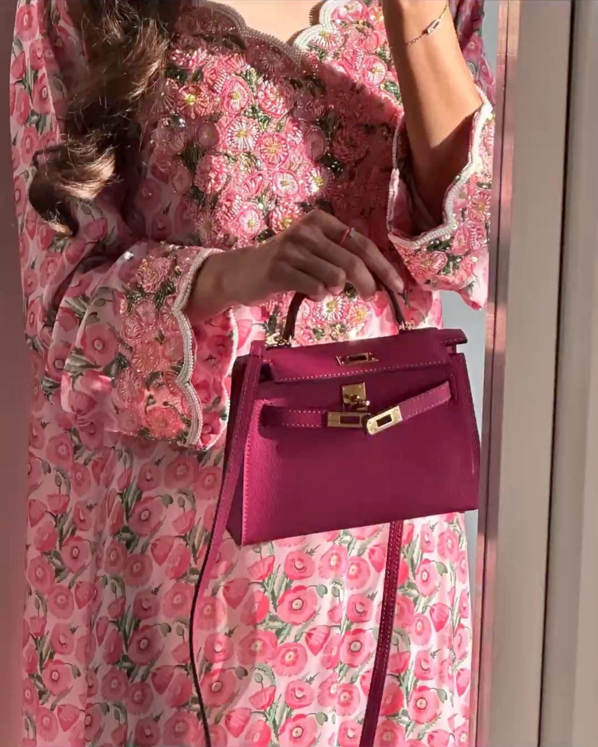 Hermes Kelly 20 Mini (Dark Pink)