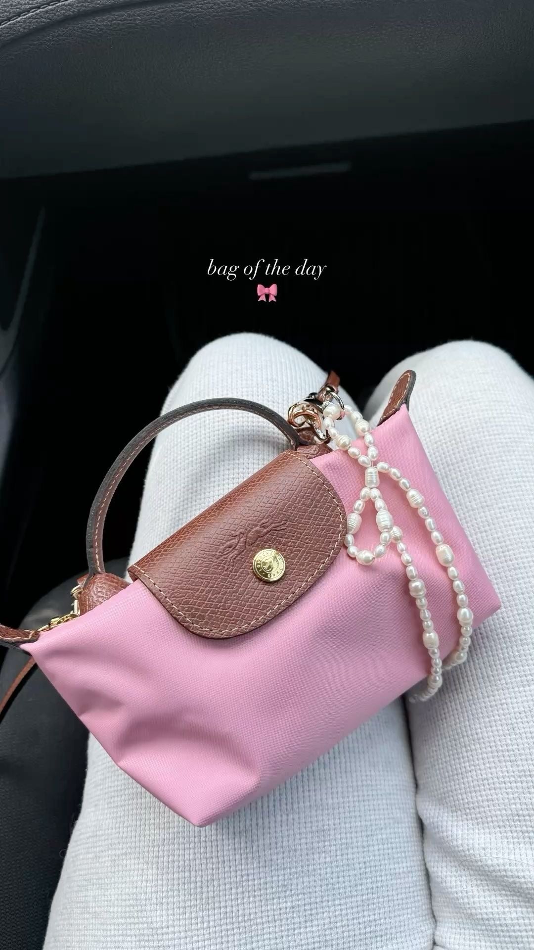 Mini Long Champ Bag (Pink)