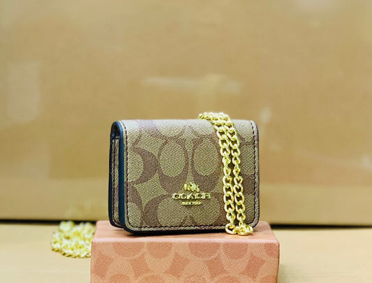 Coach Mini Wallet Beige
