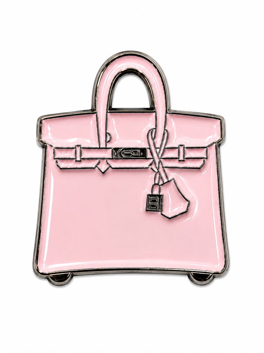 Pink Birkin Bag Metal Phone Sticker