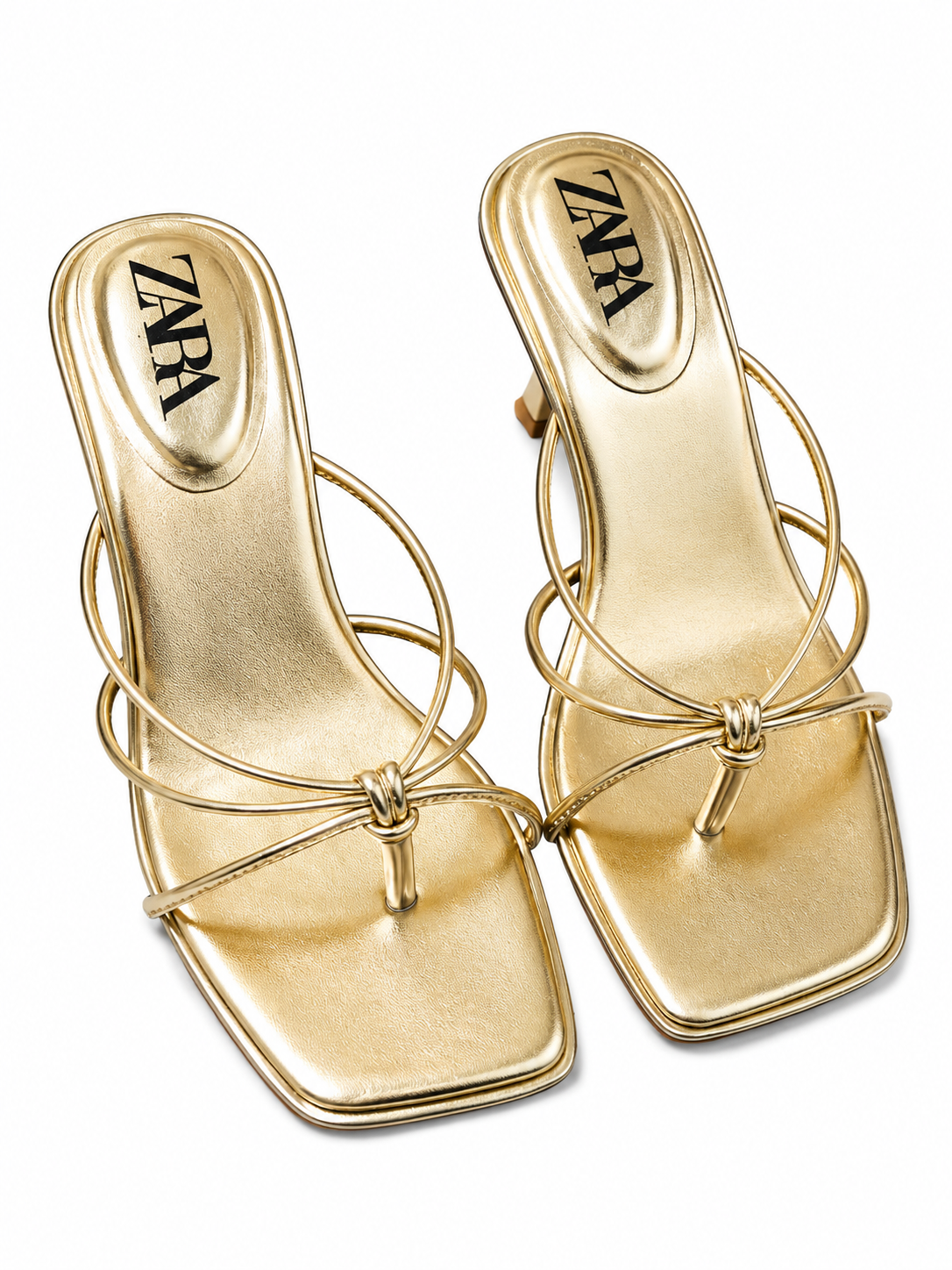 ZARA Luna Knot Heeled Sandals