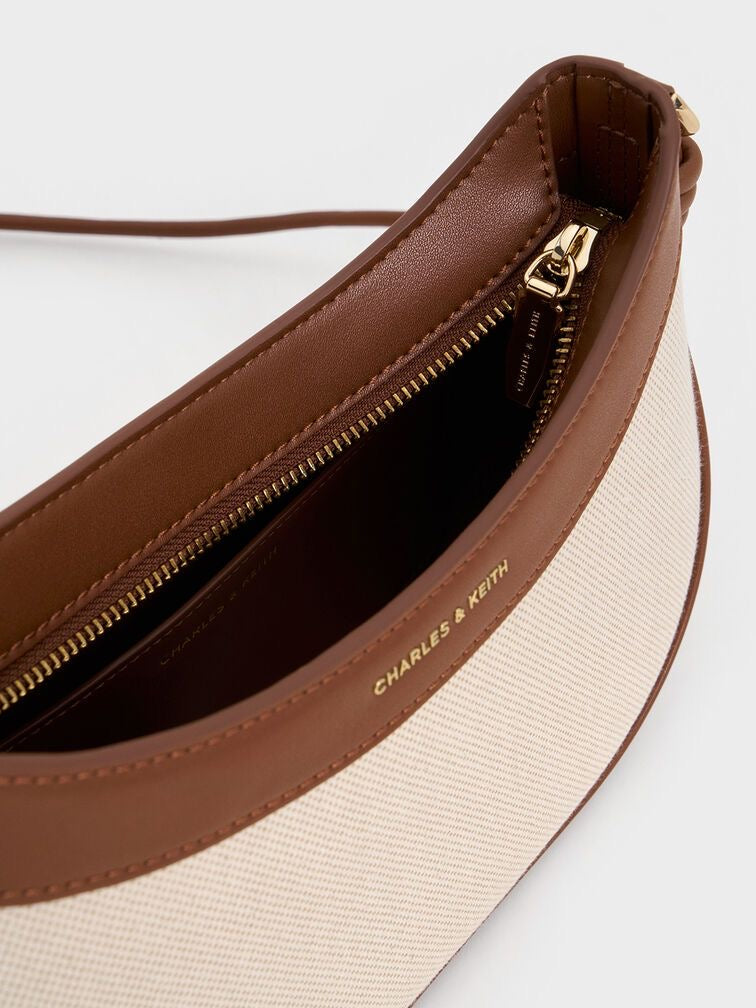 Charles & Keith Sabine Knotted-Strap Curved Shoulder Bag