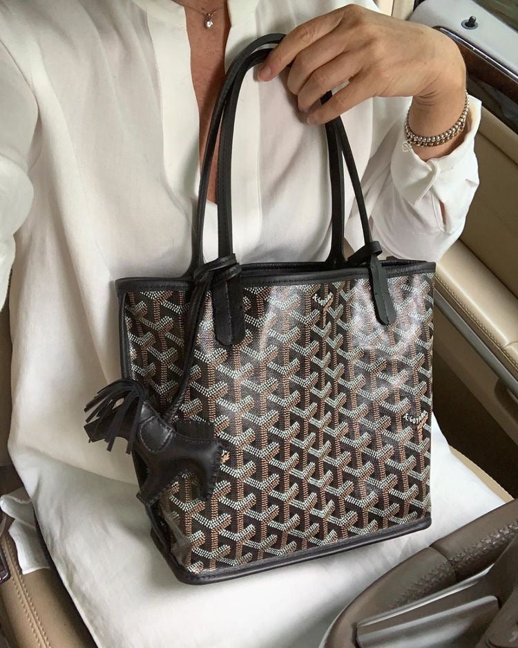 Goyard Goyardine Mini Anjou Bag (Black)