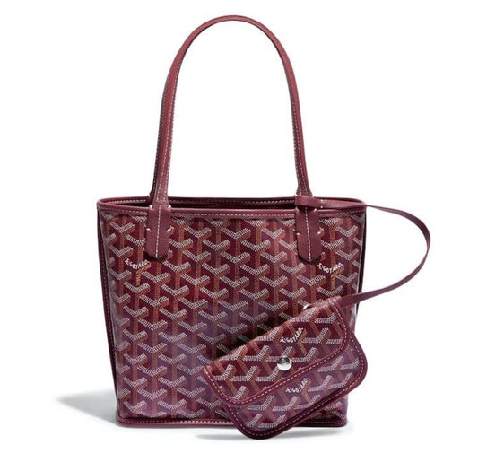 Goyard Goyardine Mini Anjou Bag (Burgundy)