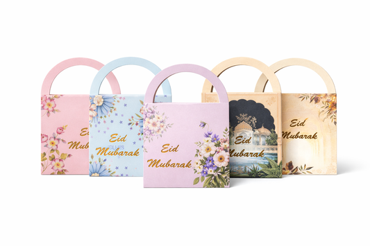 Luxury Floral Handbag Eid Mubarak Envelopes – Pack of 10