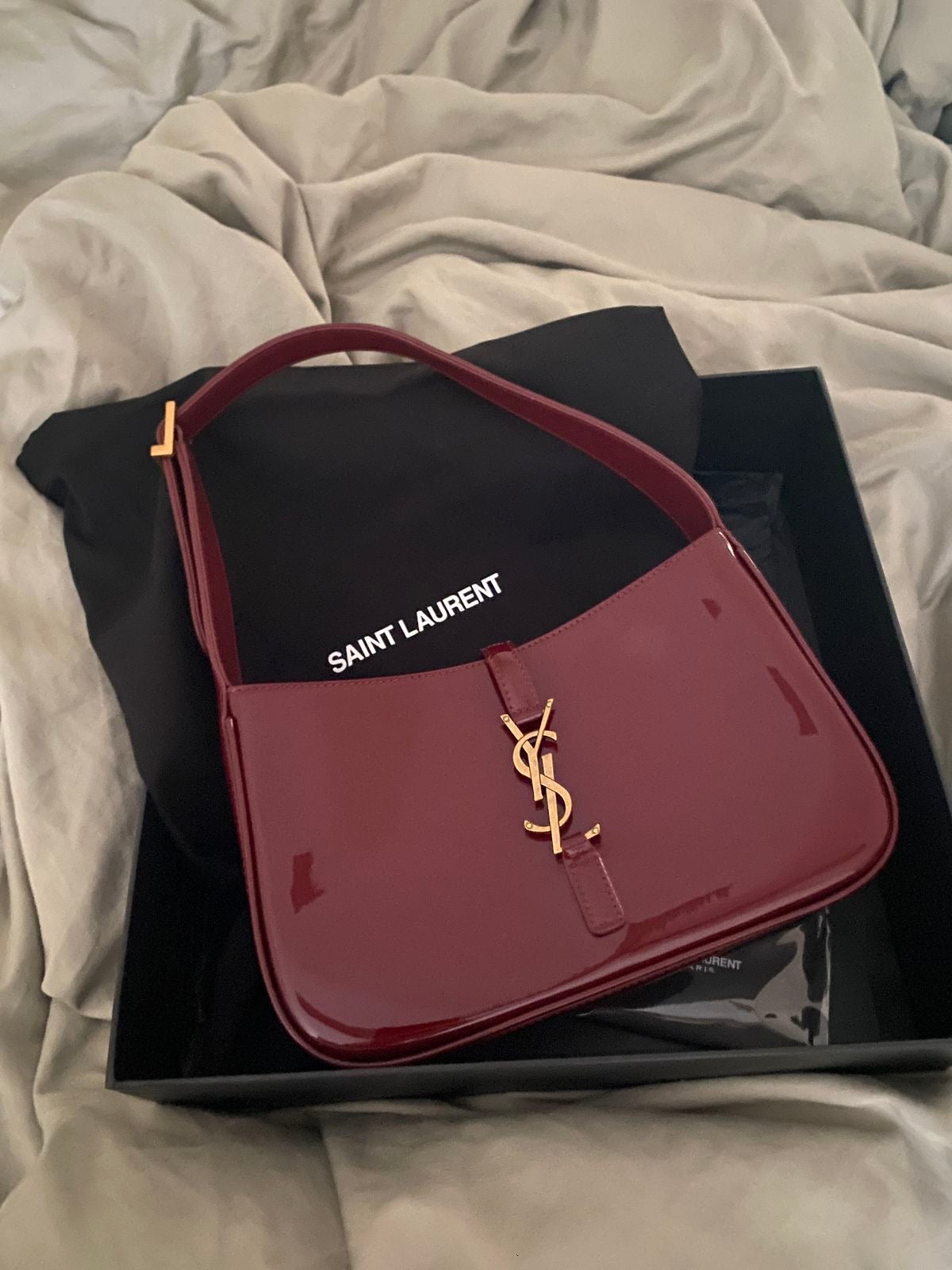 Saint Laurent YSL LE 5 À 7 IN Patent Leather Bag