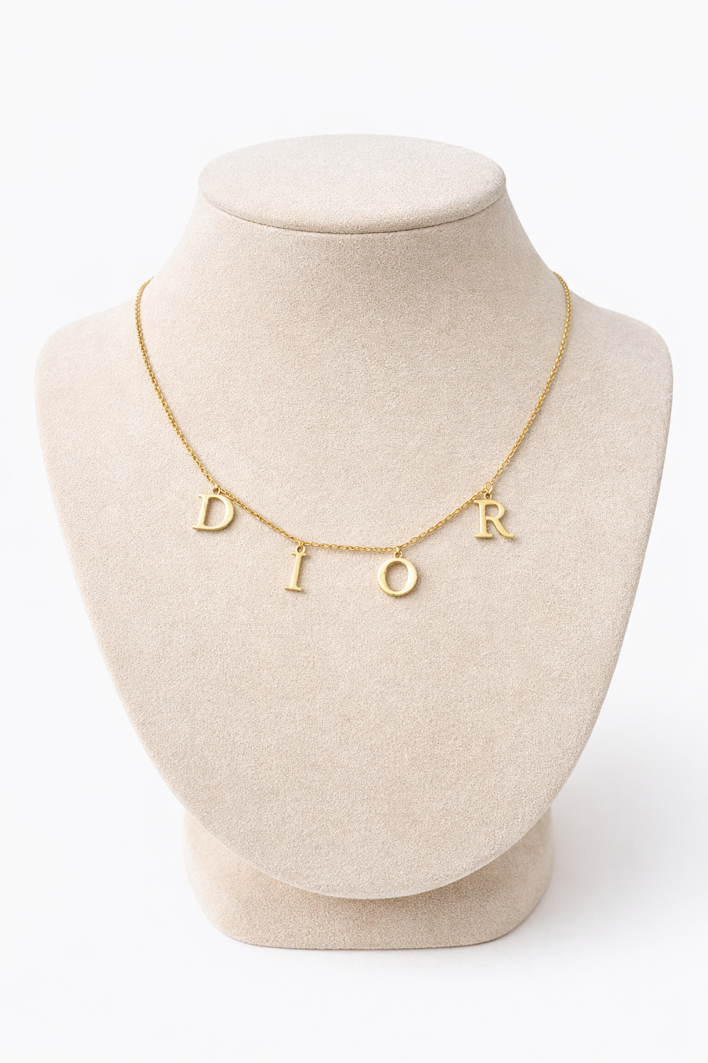 Dior Iconic Letter Necklace – Gold Finish