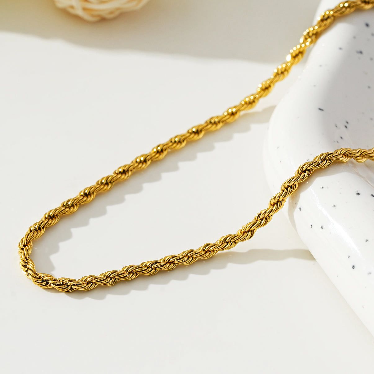 Bold Rope Chain | Stainless Steel | 18K Gold Plated | Tarnish-Free