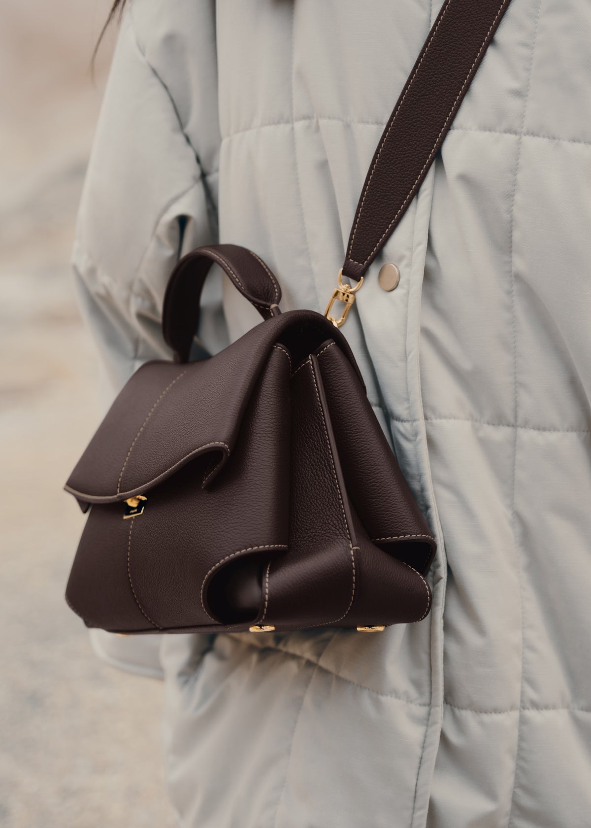 POLÈNE MOKKI EDITION TEXTURED BAG