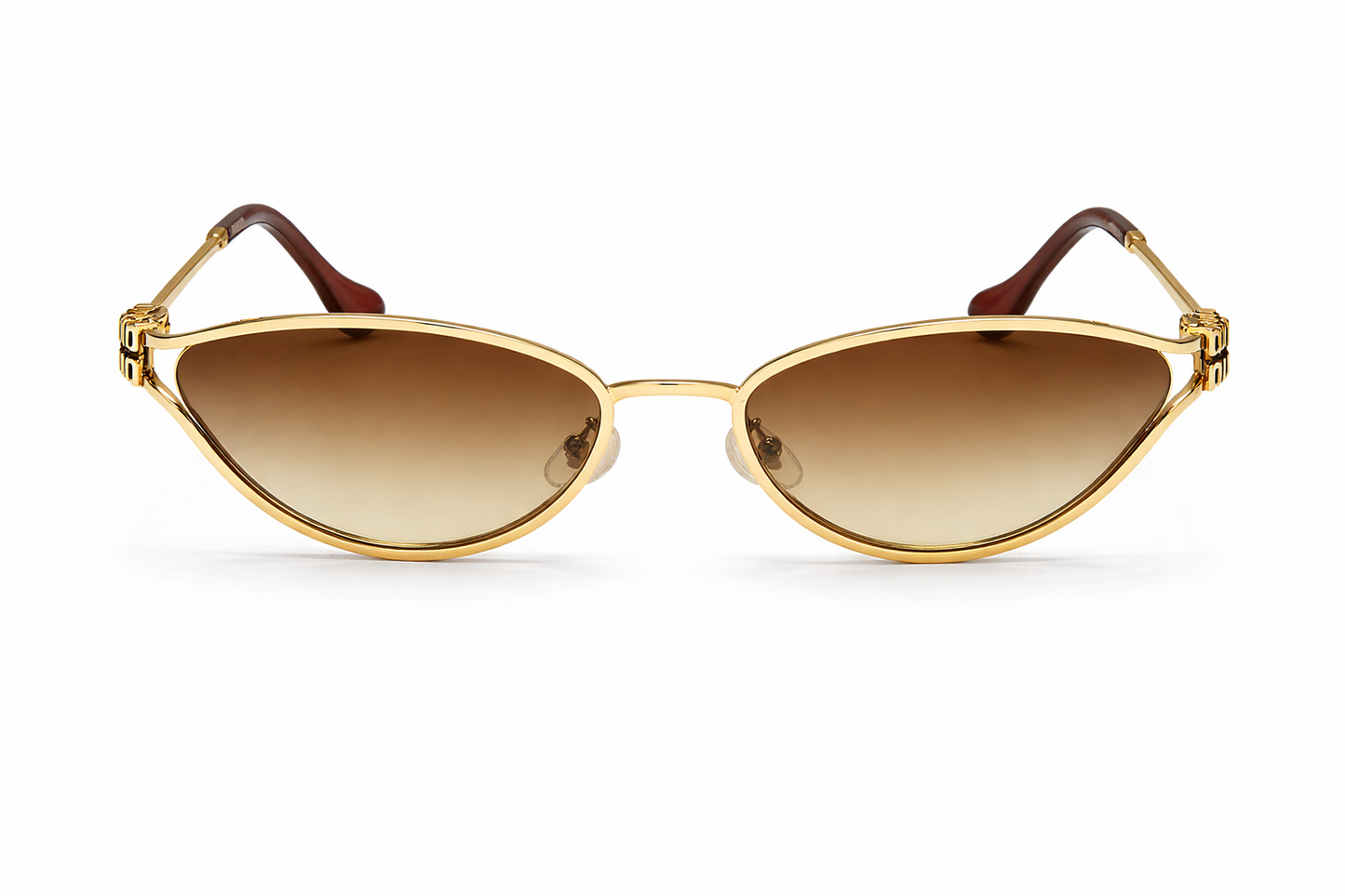 MIU MIU Gold Cat-Eye Metal Sunglasses