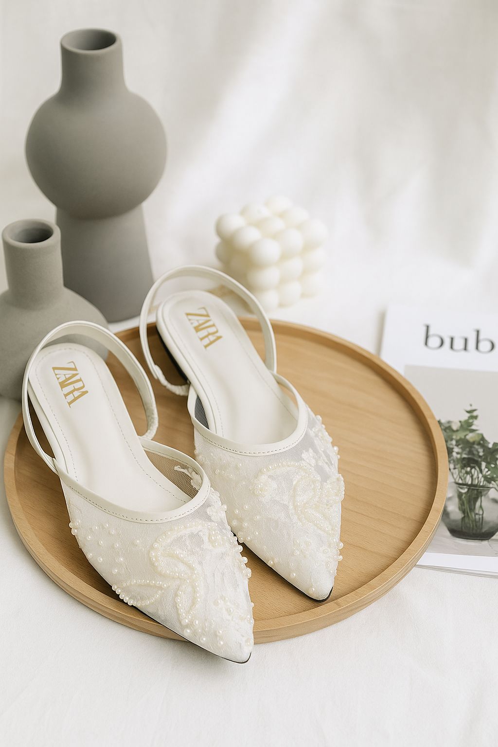 Zara Embroidered Slides