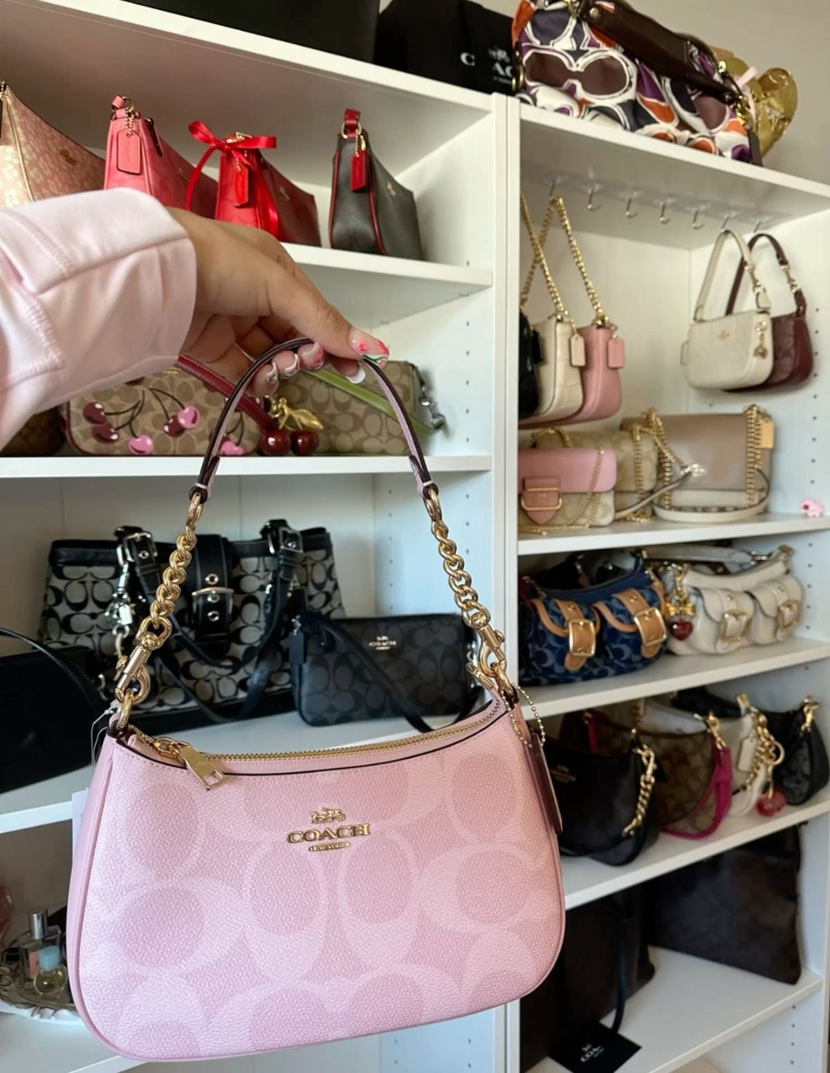 Coach Teri Shoulder Bag High Quality (Pink)