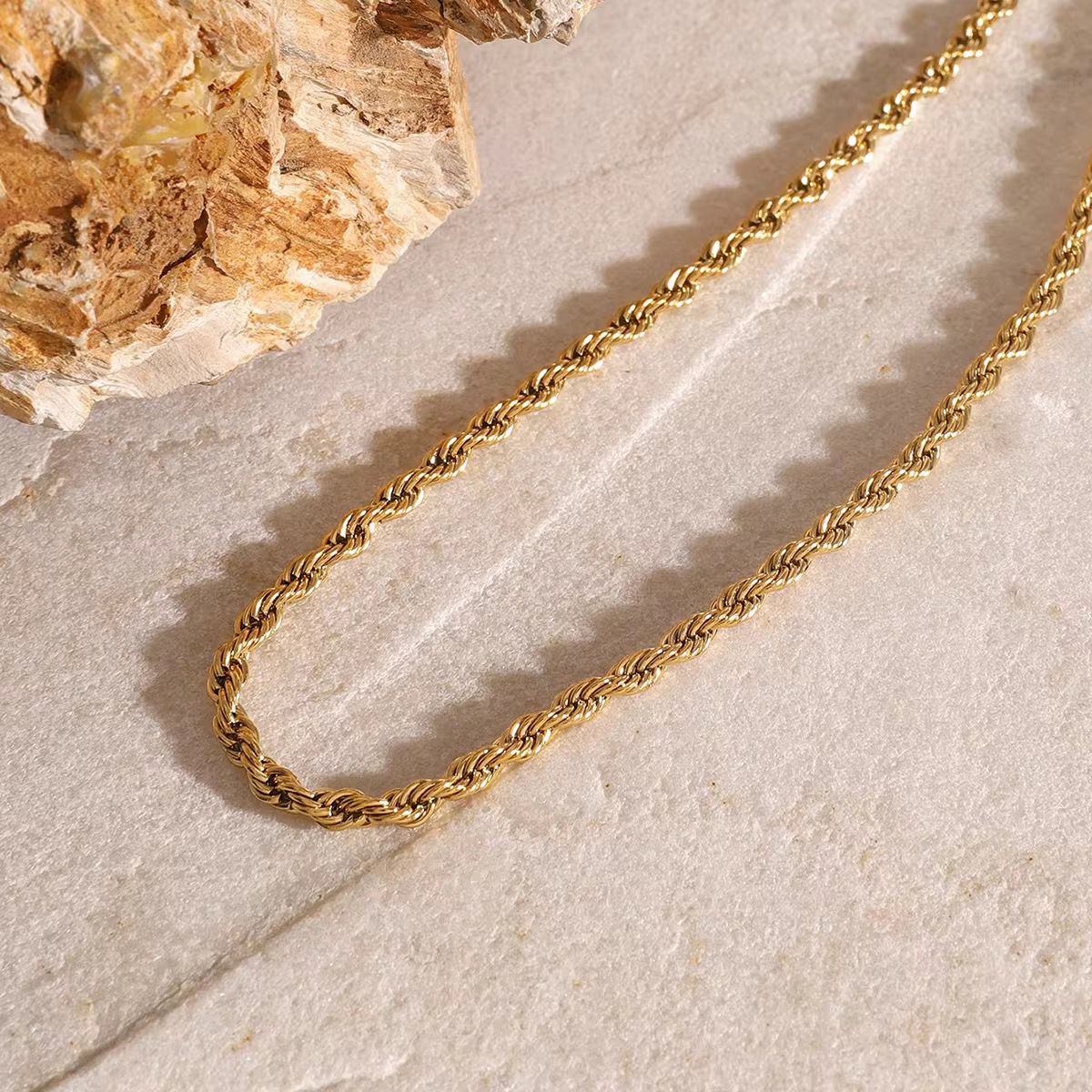 Bold Rope Chain | Stainless Steel | 18K Gold Plated | Tarnish-Free