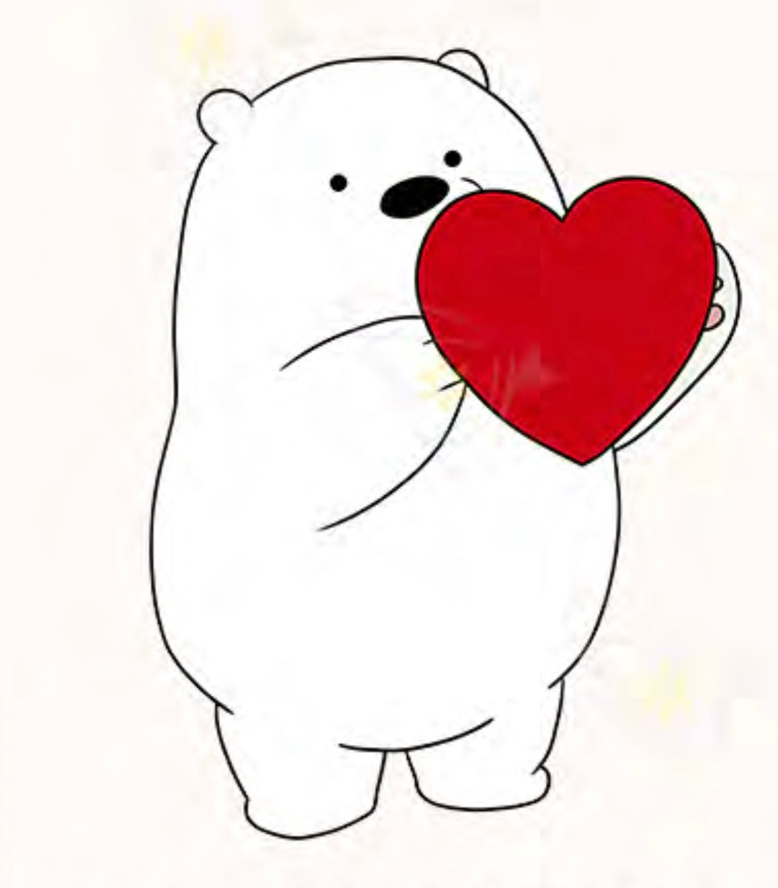 White Bear Metal Phone Sticker