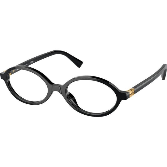 Miu Miu Oval Transparent Sunglasses (Black)