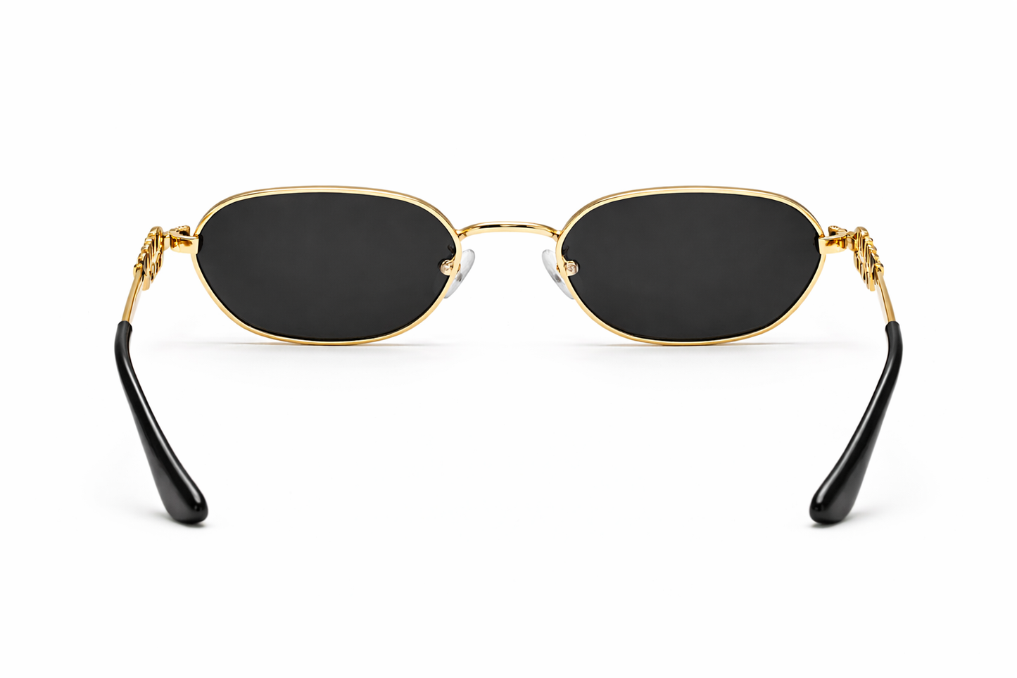 MIU MIU Signature Gold Rectangular Metal Sunglasses