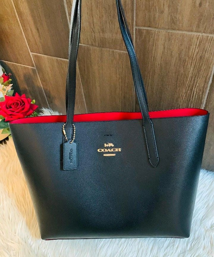 Coach Mollie Tote Bag In Signature Canvas (Black)
