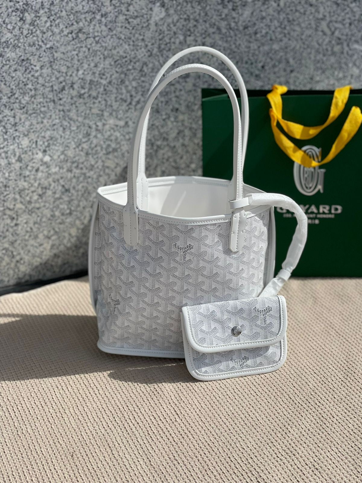 Goyard Goyardine Mini Anjou Bag (White)