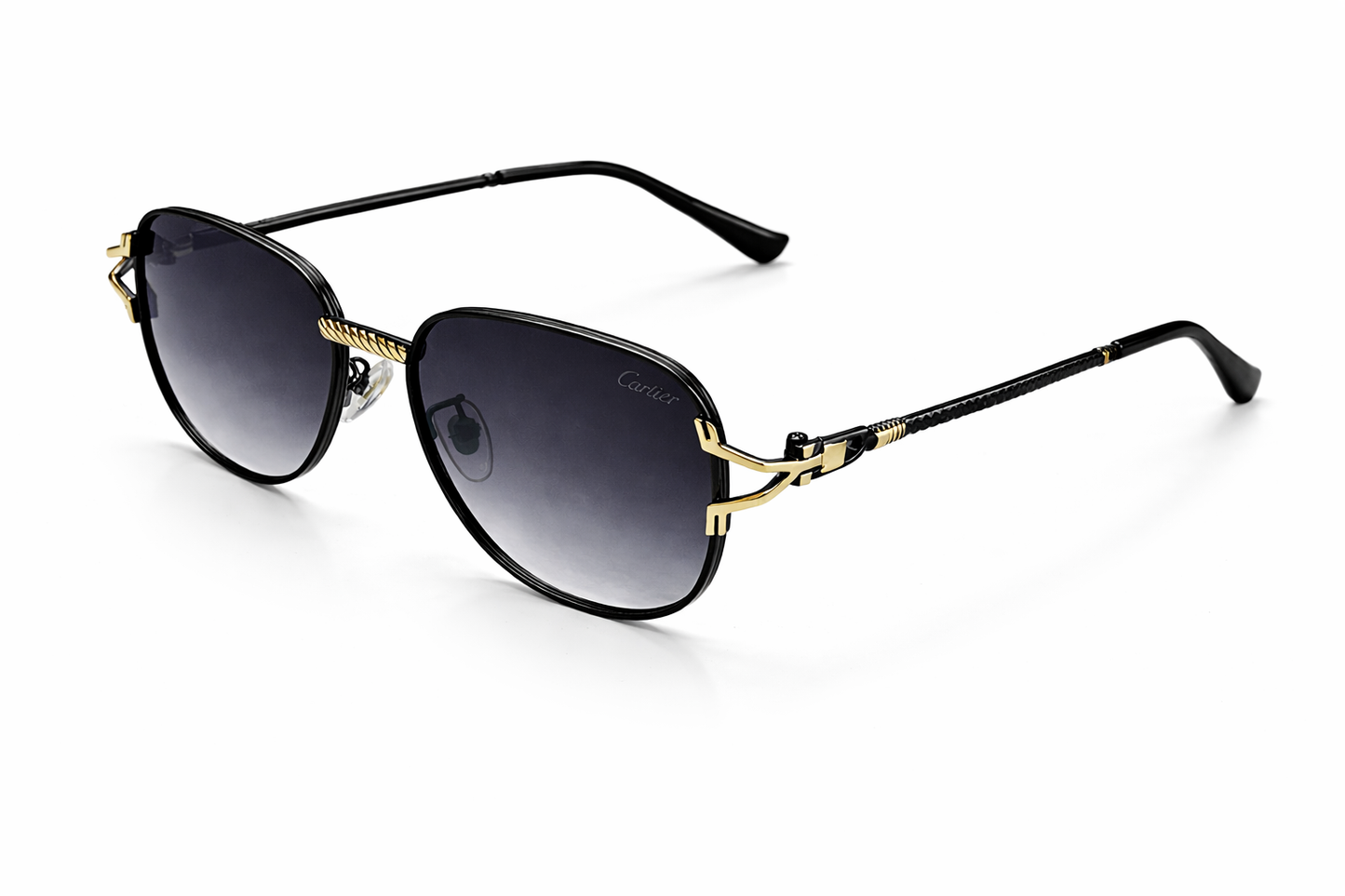 Cartier Elite Square Metal Sunglasses - Men’s