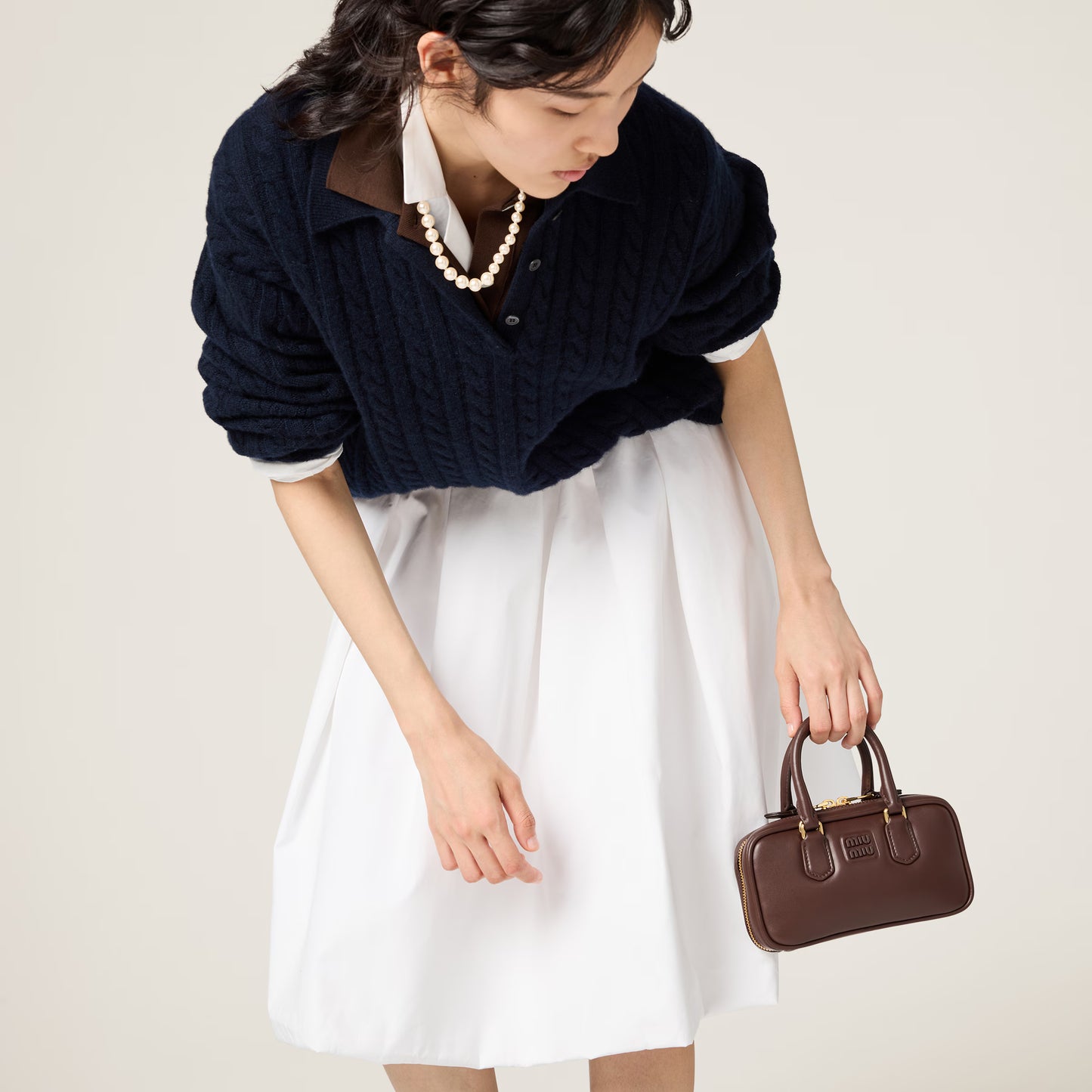 Miu Miu Arcadie Leather Mini Bag