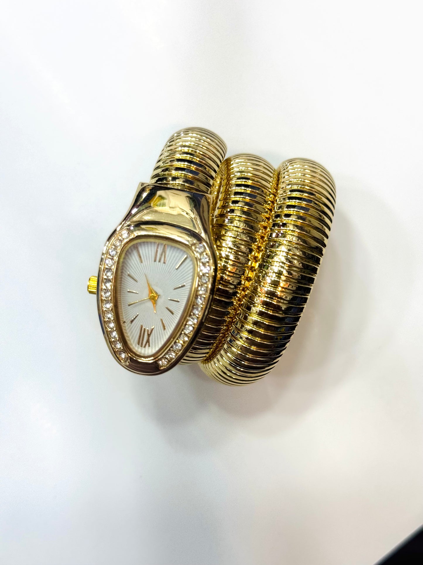 Bvlgari Replica Snake Watch - White