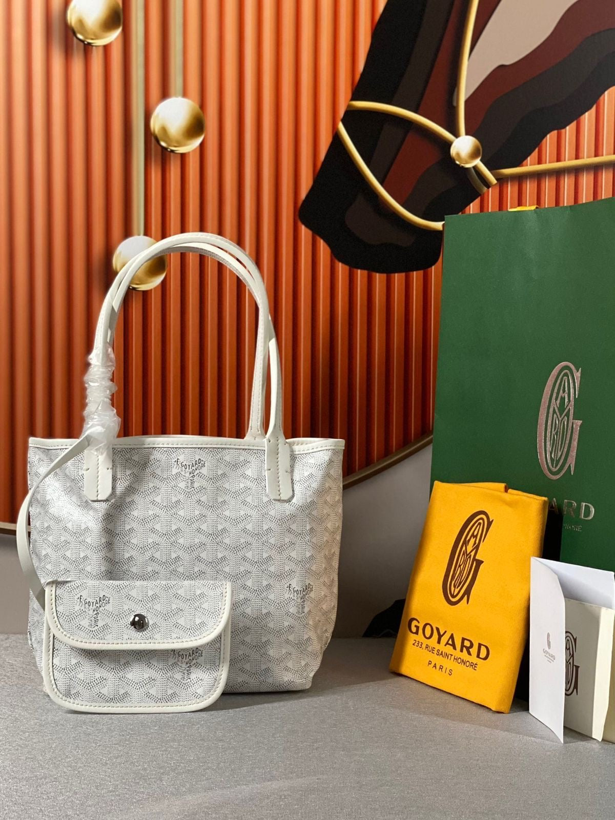 Goyard Goyardine Mini Anjou Bag (White)