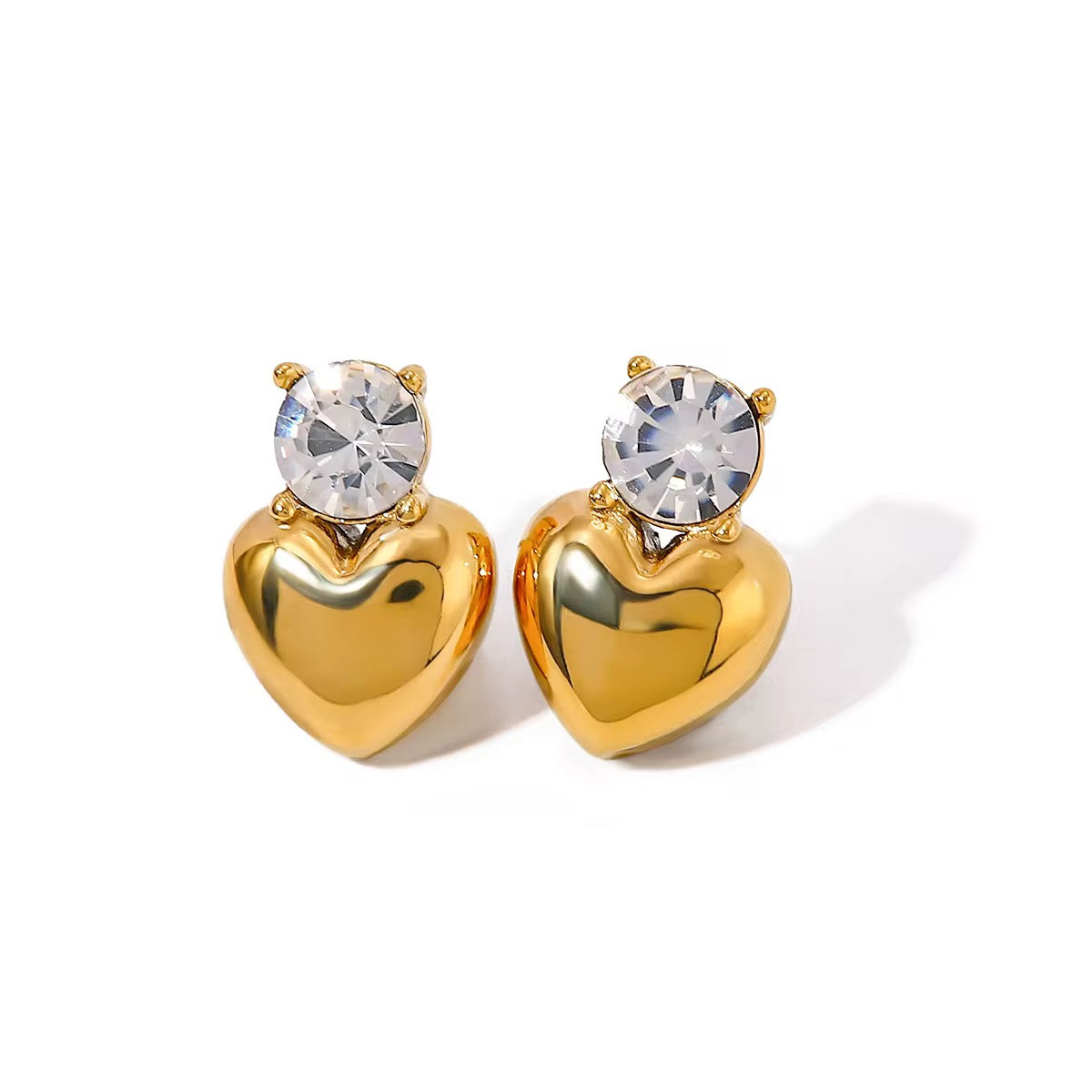 Crystal Crush Heart Studs