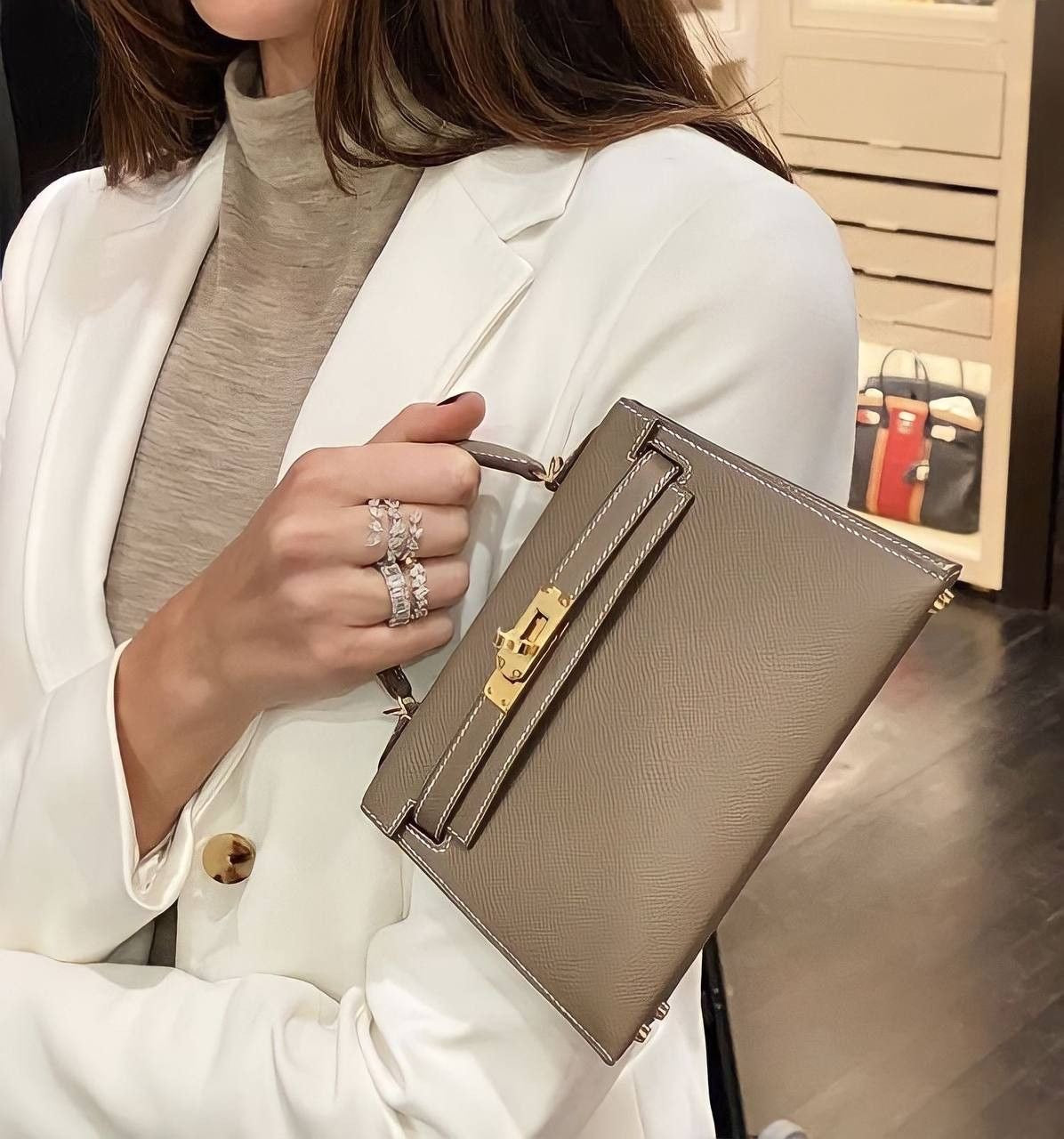 Hermes Kelly 20 Mini (Dust)