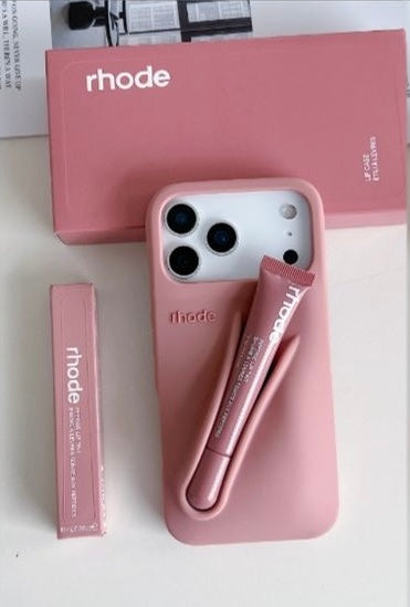 Rhode 17 pro max phone case with lip gloss