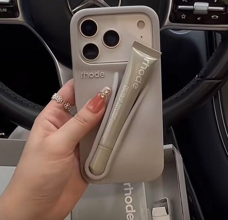 Rhode 17 pro max phone case with lip gloss