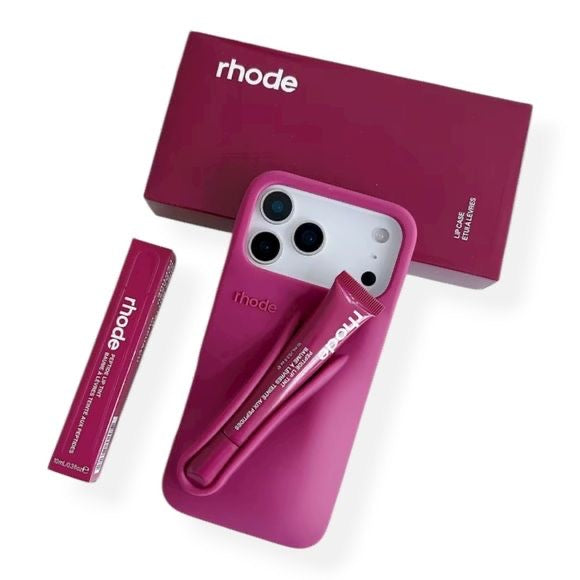 Rhode 17 pro max phone case with lip gloss