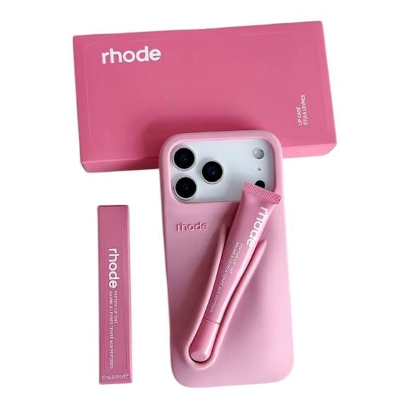 Rhode 17 pro max phone case with lip gloss